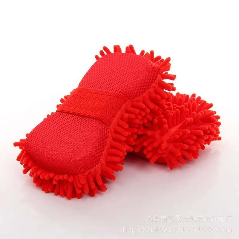 Auto-Wasch-Mikrofaser-Chenille-Schwamm, Pflegebürste, Waschpad, Waschtuch, Auto-Handschuhe, Styling-Zubehör