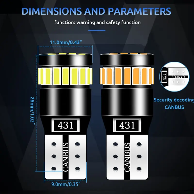 2x w5w t10 21smd led-lampen canbus auto innen glühbirnen parkposition – Bild 3