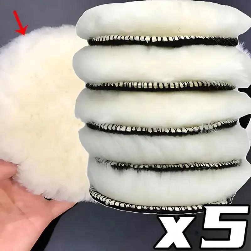 3/4/5/6/7 Zoll Polier-Set, Polierpads, Wachs-Schwamm, Scheiben, Wollräder, Autopflege, Polierpads