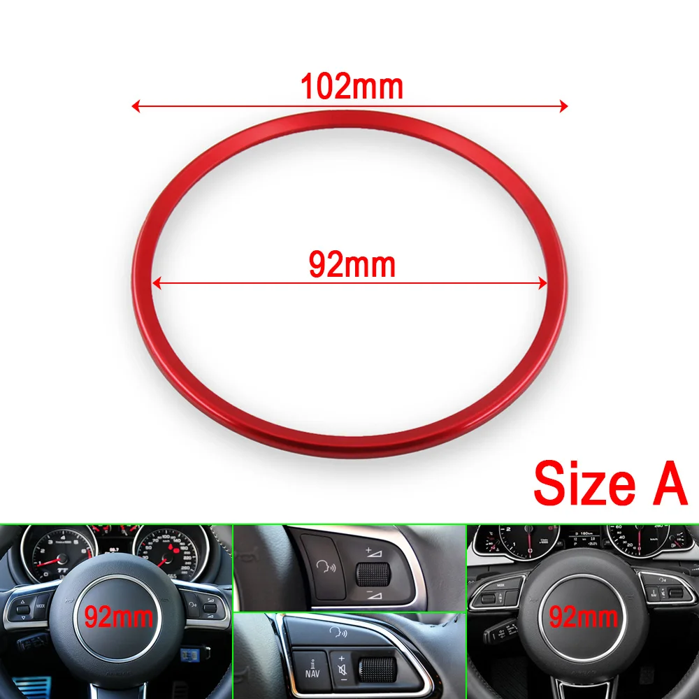 Audi TT 8J MK3 A1 A3 S3 8V A4 B8 A5 8K 8T A6 S6 C7 Q2 S5 RS4 Sportback Auto Lenkung Schmücken Ring Aufkleber