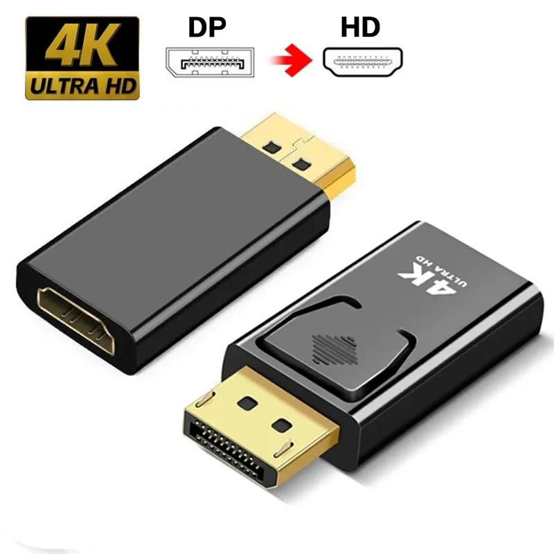 DisplayPort auf HDMI Adapter 4K mit Video und Audio für PC und Laptop