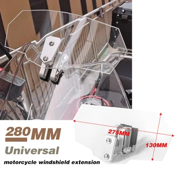 Motorrad Universal Klar Einstellbare Windschutzscheibe Windabweiser Windschutzscheibe Für Kawasaki BMW Ducati