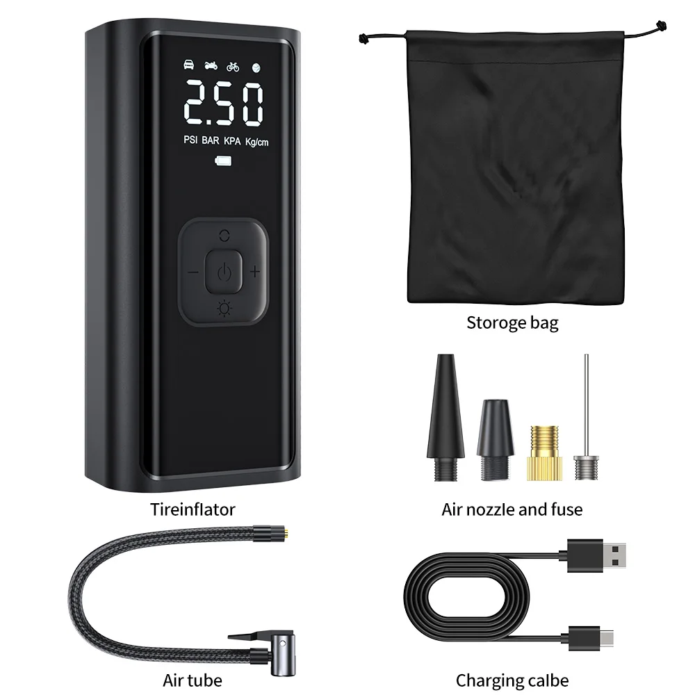 YIJU Drahtlose Luftpumpe 150psi Tragbare Elektrische Reifen Inflator Für Auto Fahrrad Motorrad Mini Luft