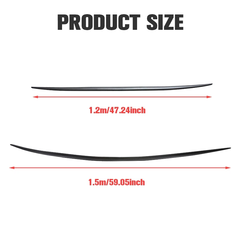 ​ ​ Universal Weiche Auto Spoiler Aufkleber Trim Stamm Flügel 1,2/1,5 – Bild 4