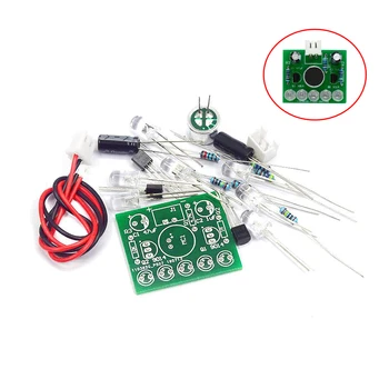 Elektronisches lustiges Kit, Sprachsteuerung, Melodie-Lampe, LED-Melodie-Licht, DIY-Produktionssuite, Lernen