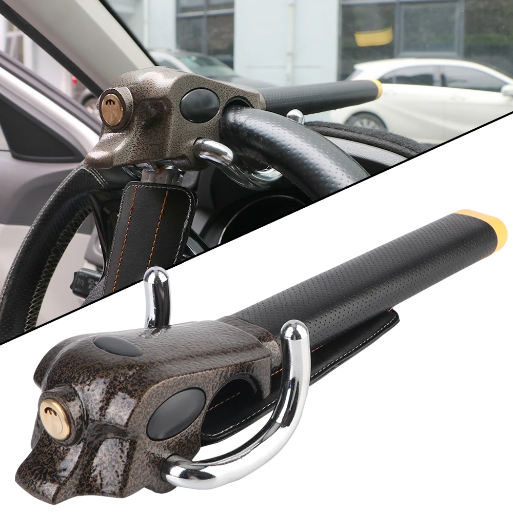 Auto Lenkrad Anti-Diebstahl Lock Schutz T-Schlösser Auto Zubehör – Bild 2