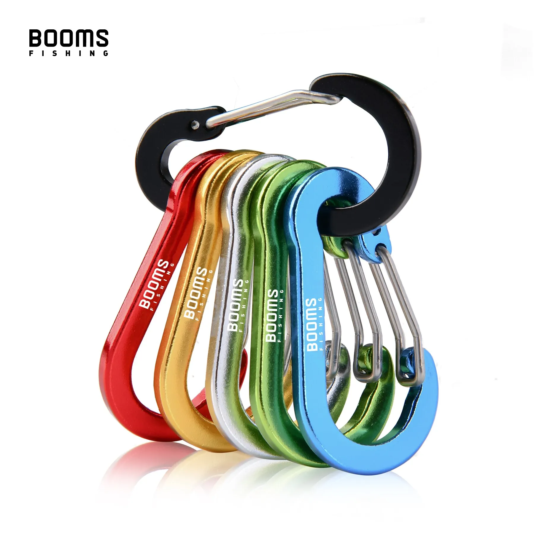 Ausleger Angeln CC1 6Pcs Aluminium Legierung Karabiner Schlüsselbund Outdoor Camping Klettern Snap Clip Lock