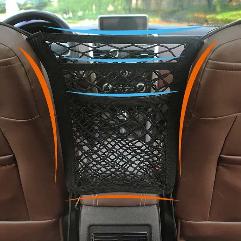 Auto Lagerung Net Tasche Zwischen Sitze Auto Teiler Pet Barriere – Bild 3