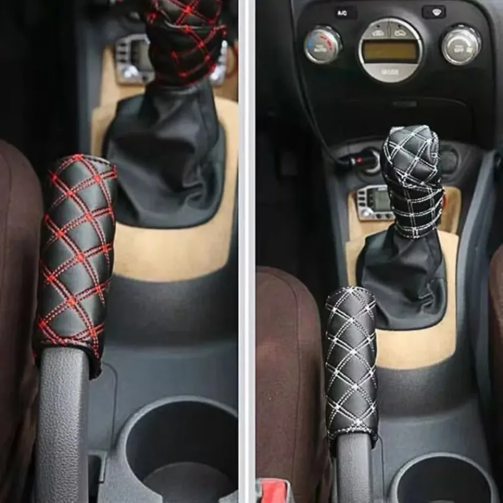 Auto-Schaltknauf-Abdeckung Handbremsen-Schutz Universell Rutschfest Langlebig Verstellbare (2 Stück)