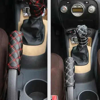 Auto-Schaltknauf-Abdeckung Handbremsen-Schutz Universell Rutschfest Langlebig Verstellbare (2 Stück)