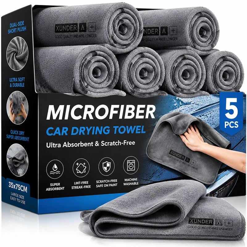 Mikrofaser Auto-Waschlappen Auto-Reinigungstuch Trockentuch mit Saum Auto-Pflege Detailing-Tuch