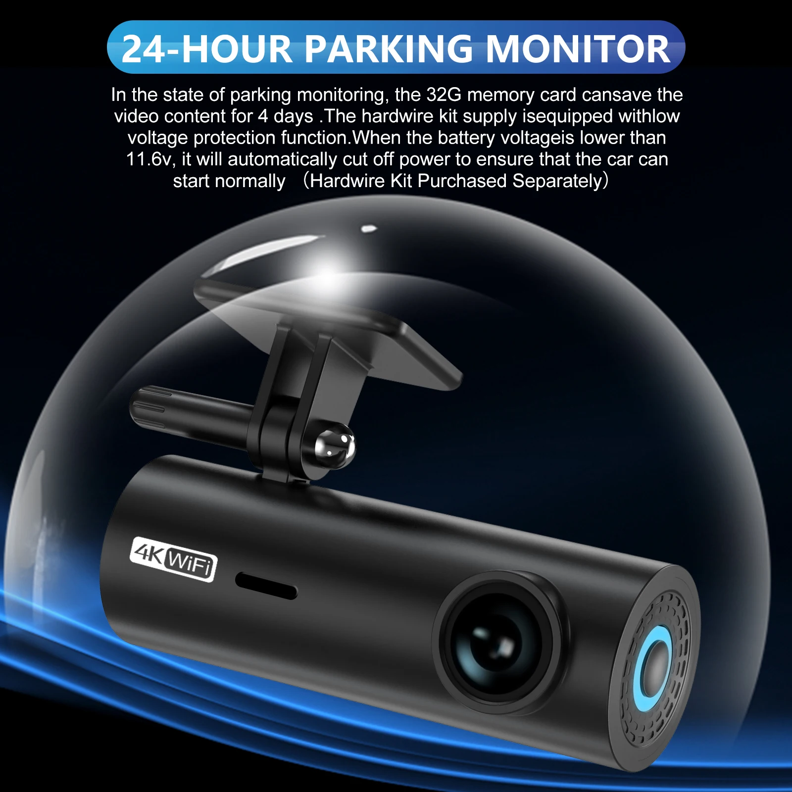 3840*2160P Auto Dvr Dashcam 4K Dash Cam Für Autos Stick Video Recorder – Bild 3