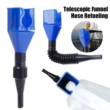 Teleskopischer Auto-Tanktrichter, Universeller Motoröl-Benzin-Filter-Transfertrichter, Faltbares Tragbares