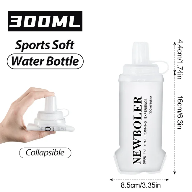NEWBOLER Sport-Wasserflaschen BPA-frei, zusammenklappbare, weiche Trinkflasche für Laufen, Camping, Wandern