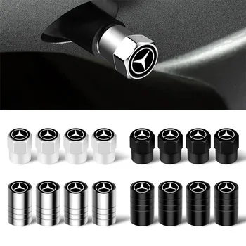 4er-Set Stylingschutzkappen für Reifenventile - Staubschutz für Mercedes-Benz W210, W176, AMG, CLS, CLE, CLA