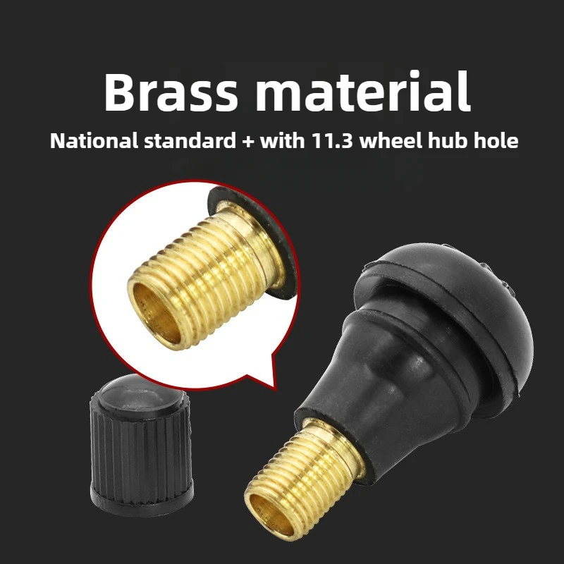 TR412 Snap-in Schwarz Gummi Tubeless Reifen Ventil Vorbauten für ATV Auto Motorrad Tubeless Reifen (10 Stück)