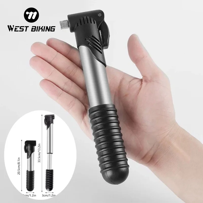 WEST RADFAHREN Tragbare Mini Fahrrad Pumpe Radfahren Hand Luftpumpe Ball Reifen Inflator Schrader Presta