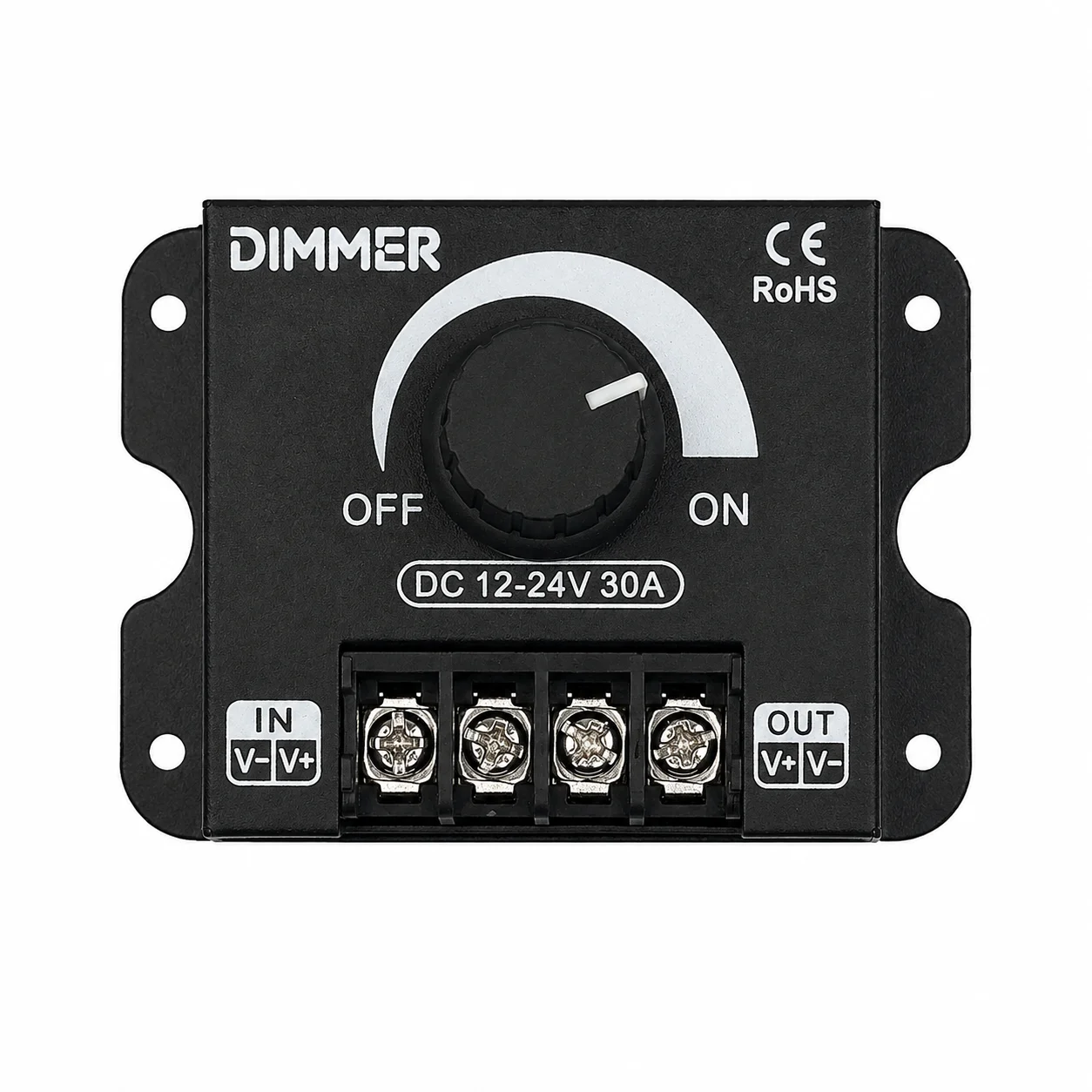 LED-Dimmer-Schalter, DC 12 V, 24 V, 8 A/30 A, Helligkeit einstellbarer Controller für Auto, Wohnmobil