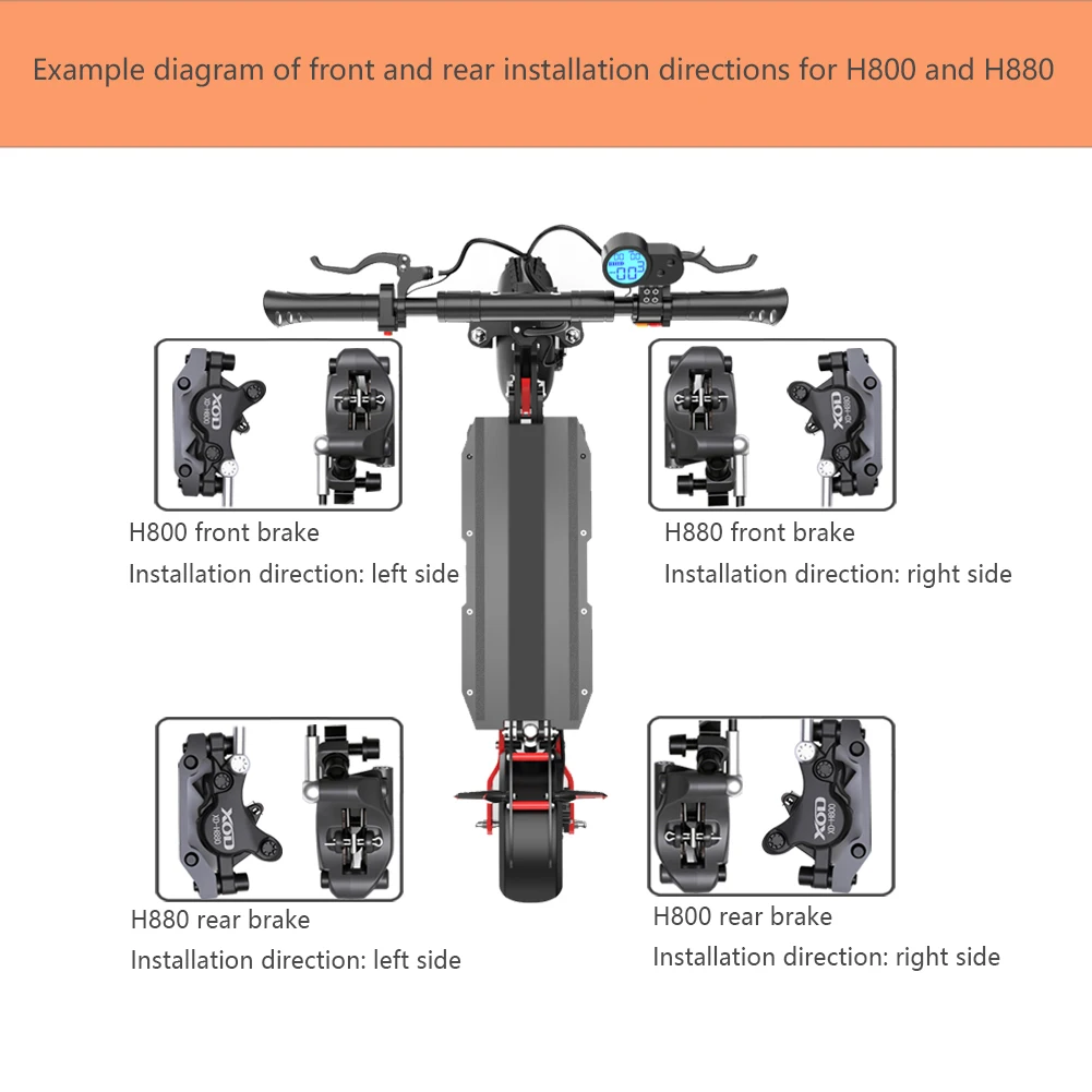 XOD H800/H880 Elektroroller, hydraulische Scheibenbremse für KUKirin – Bild 2