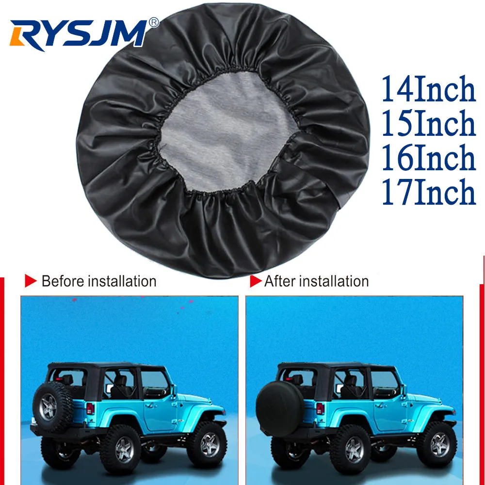Autoreifenabdeckung aus PVC-PU-Leder, 14", 15", 16", 17" Zoll, Ersatzradabdeckung für Suzuki, für Toyota