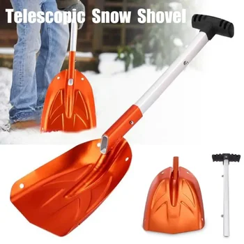 Automatisch Faltbare Notfall-Schneeschaufel mit Ausziehbarem Griff Leichtgewichtige Aluminium-Schneeschaufel