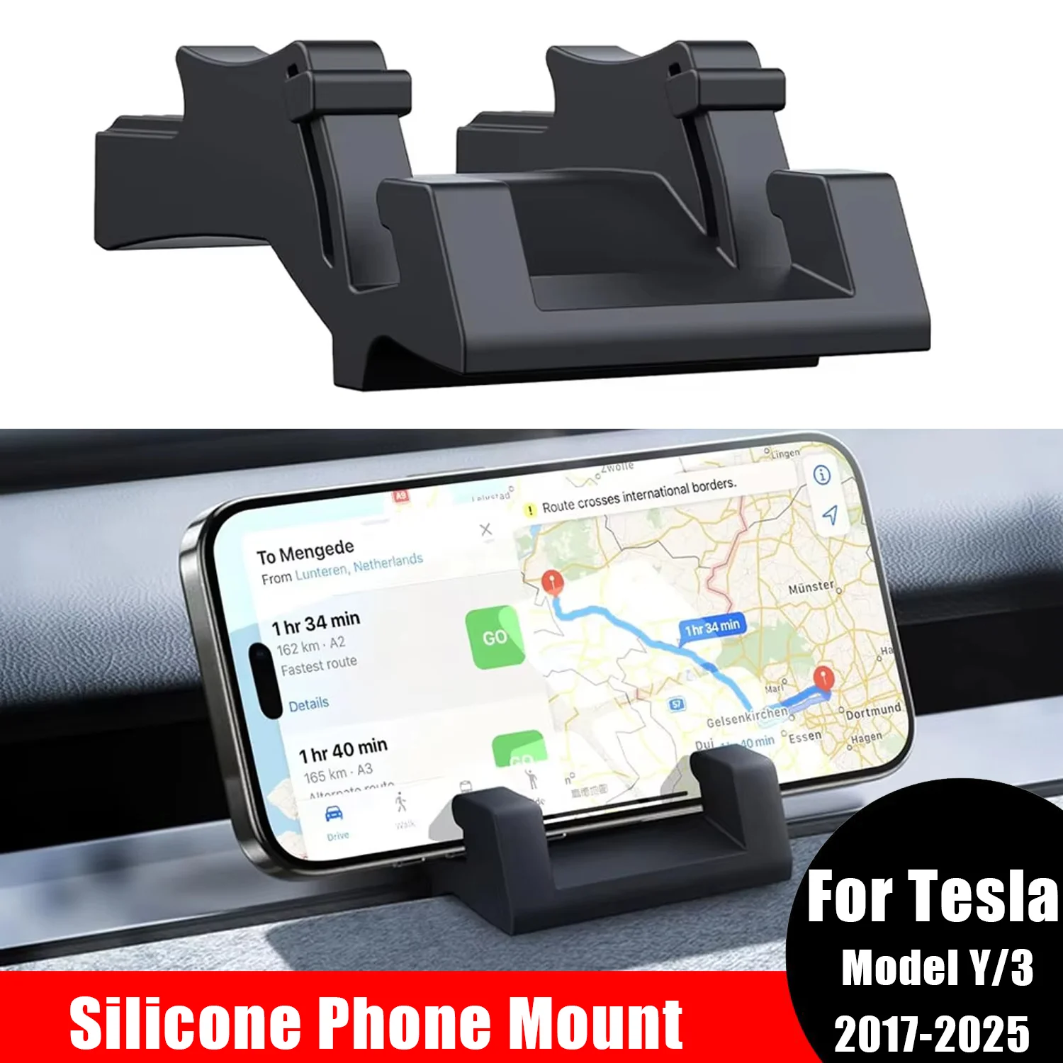 Silikon-Handyhalterung für Tesla Model Y 2020-2025, Modell 3, Zubehör 2017-2025, auch Funktionen