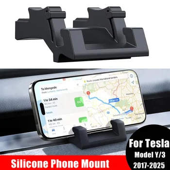 Silikon-Handyhalterung für Tesla Model Y 2020-2025, Modell 3, Zubehör 2017-2025, auch Funktionen