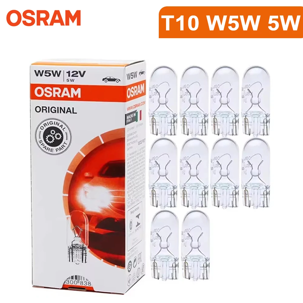 OSRAM T10 W5W Auto-Innenbeleuchtung, Standard-Blinkerlampe, 12 V, 5 W, W2,1 x 9,5 d, 2825, gelb
