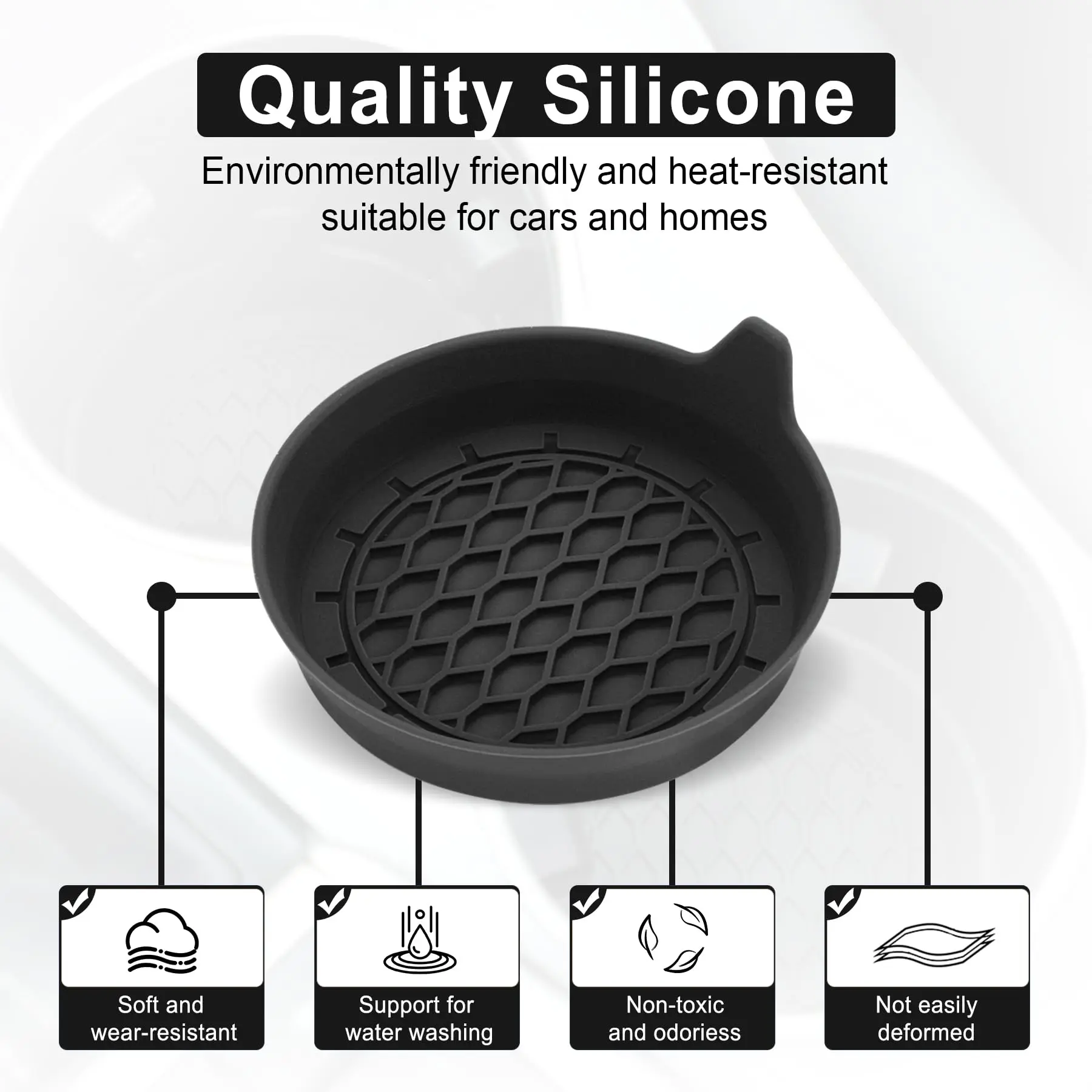 Auto Tasse Halter Untersetzer Silikon Tasse Halter Einsatz Universal – Bild 3