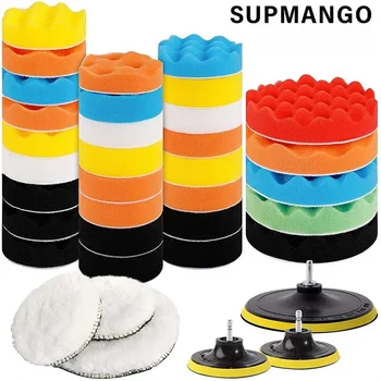 3-Zoll-Auto-Polier-Set, Polierpad, Auto-Polnisch-Polierpad, Schleifscheibe, Schwamm, Schaumstoff-Pads