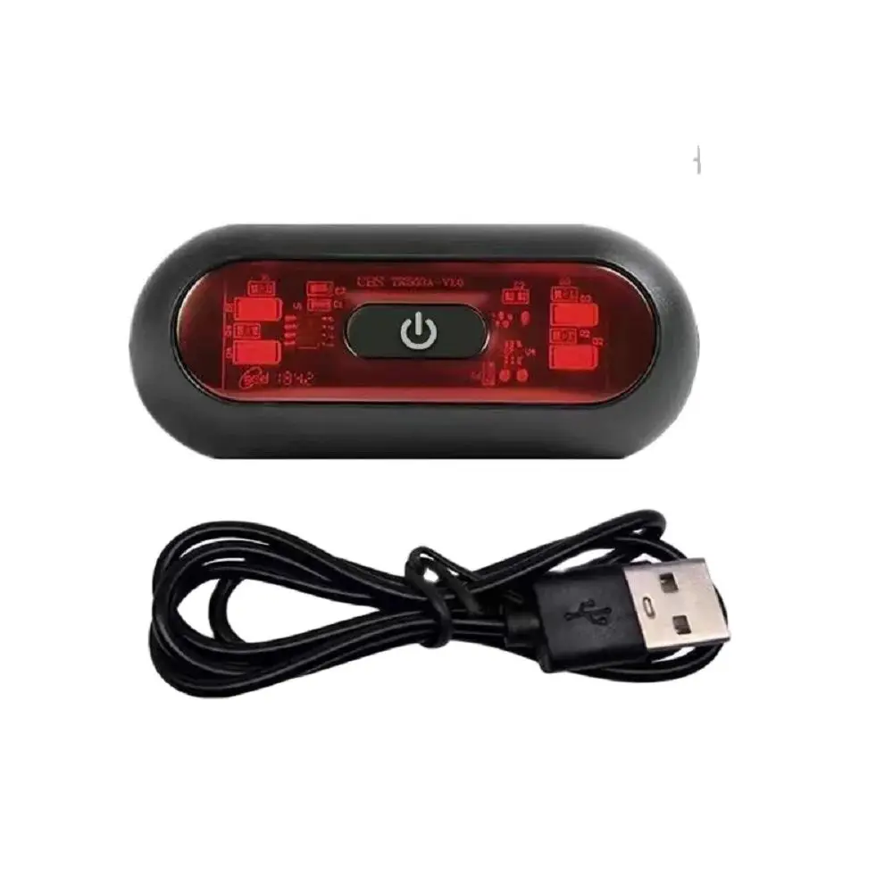 4-Lampenperlen Fahrradhelm LED-Licht wiederaufladbar Sicherheitsrücklicht Fahrrad Motorräder Zubehör Helm Moto