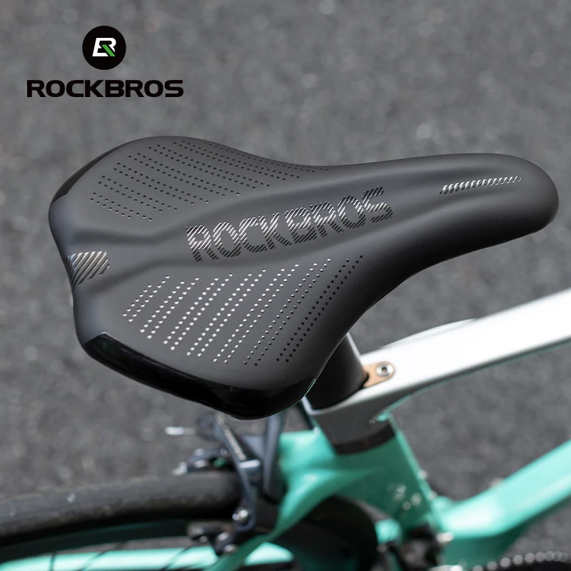 ROCKBROS Fahrradsattel, Komfort, Stoßdämpfung, MTB, Straße, Fahrradsitzkissen aus Kohlenstoffstahl