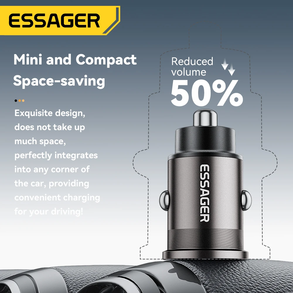 Mini Auto-Ladegerät 45 W mit USB-C, PD 3.0 und QC 3.0 – Bild 5