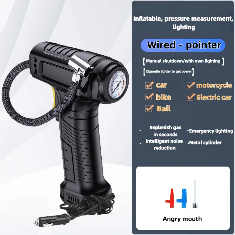 Tragbare 120W Auto-Luftpumpe und Reifenreparatur-Set, Notfall-Inflator, Multifunktionale Kompakte Elektrische