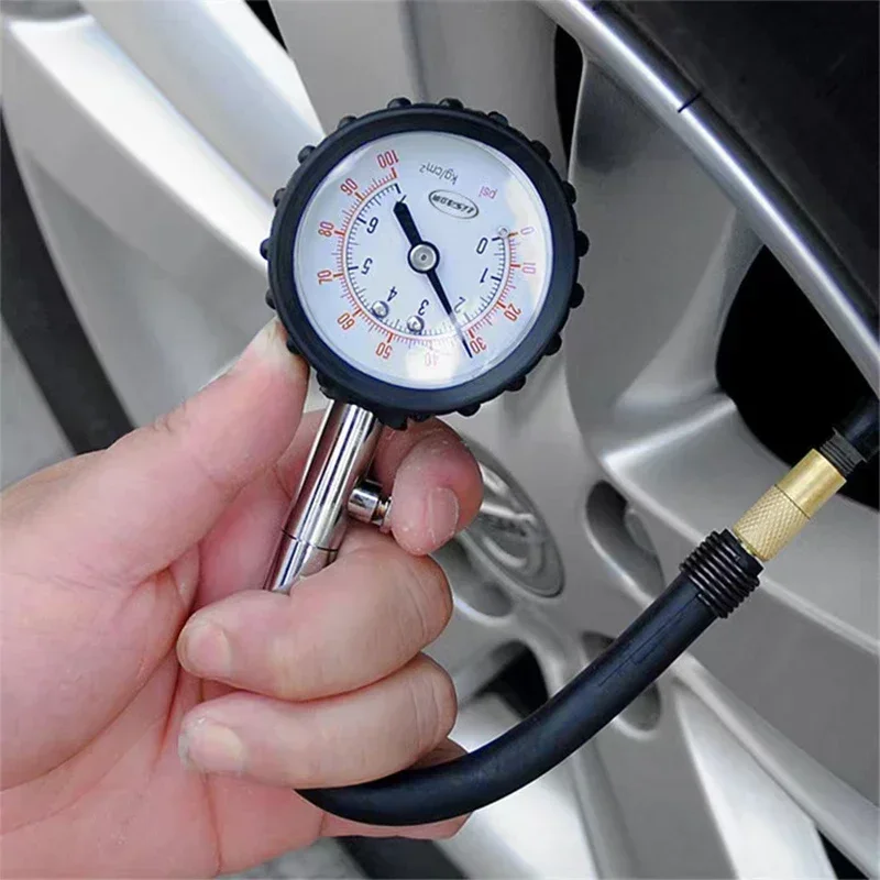 Reifen Luftdruck Tester 0-100 Psi Hochpräzise Universal Lange Rohr – Bild 6