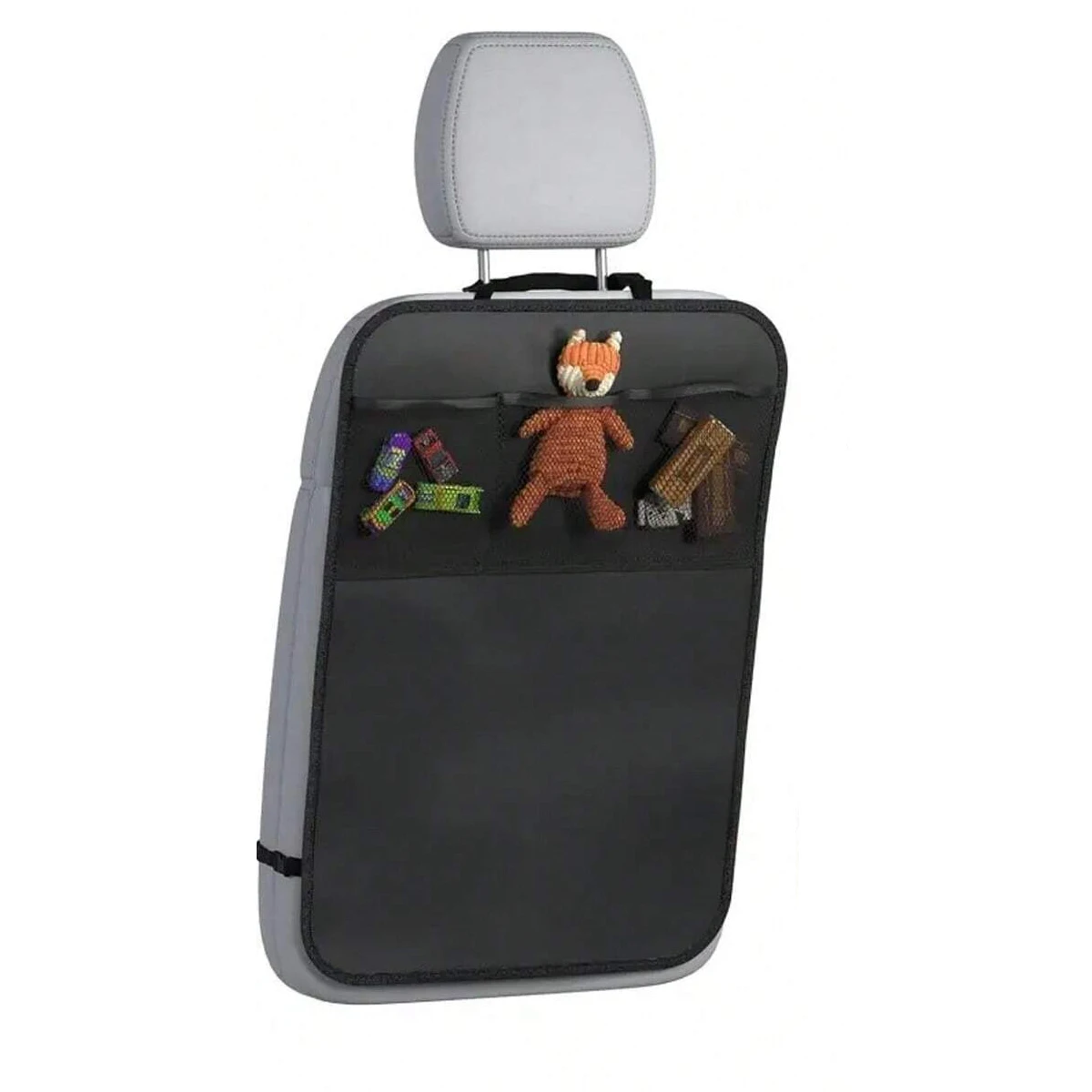 Auto-Rücksitzbezug mit 3-Taschen-Aufbewahrungstaschen, wasserdichter Sitzschutz, Autositzschutz, schmutz
