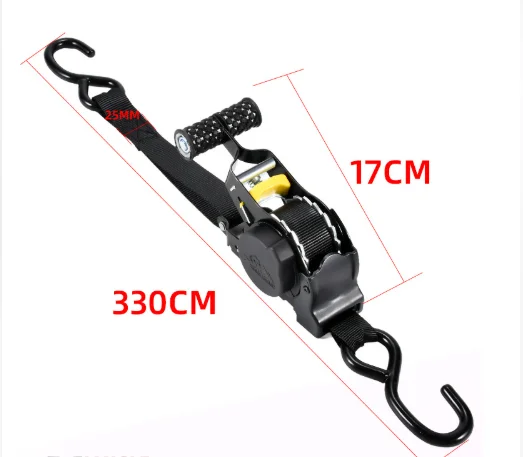 Einziehbare Auto-Spanngurte mit Ratschen-Spanner - Gepäck- und Ladungsbefestigungsgurte für Auto & Motorrad