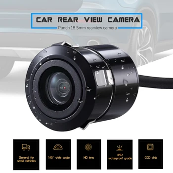 Auto-Rückfahrkamera, 4 LEDs, Nachtsicht, Rückfahr-Auto-Parkenmonitor, CCD, IP68, wasserdicht, 140 Grad