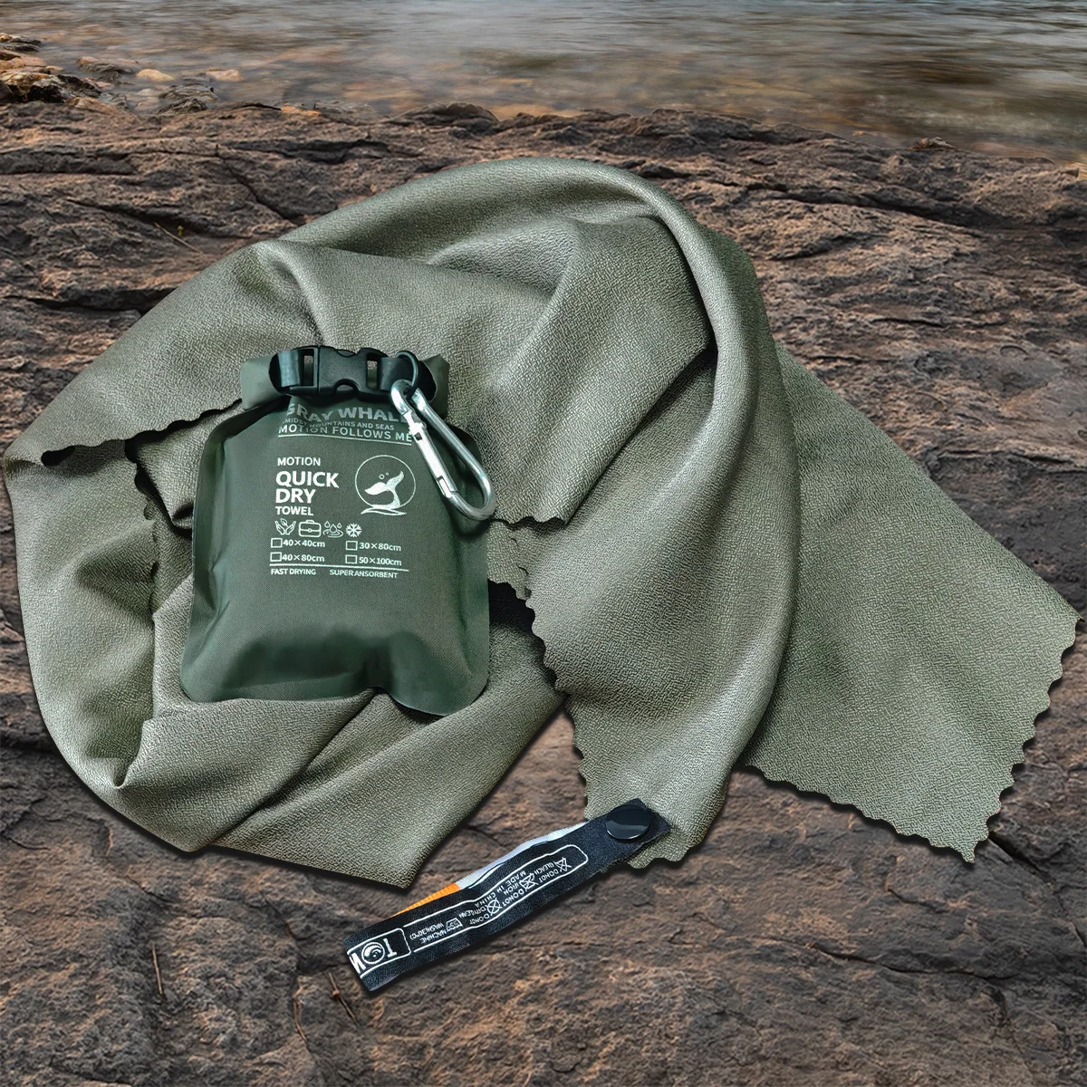 Tragbares Outdoor-Schnelltrocknungs-Handtuch für Camping, Wandern – Bild 5