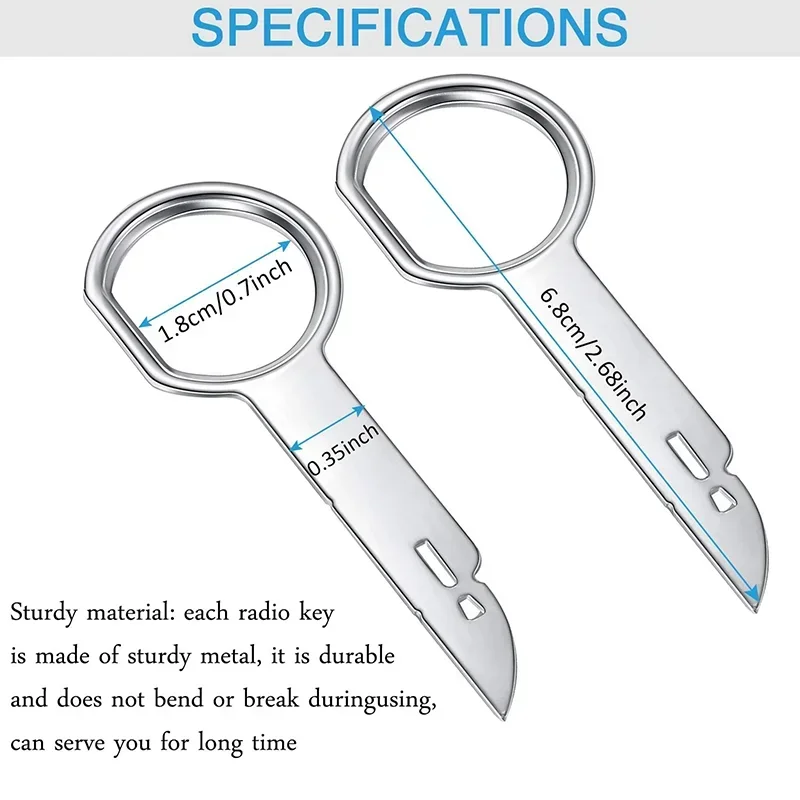 Auto Radio Removal Tool Stereo Schlüssel Nützliche Radio (4 Stück) – Bild 2
