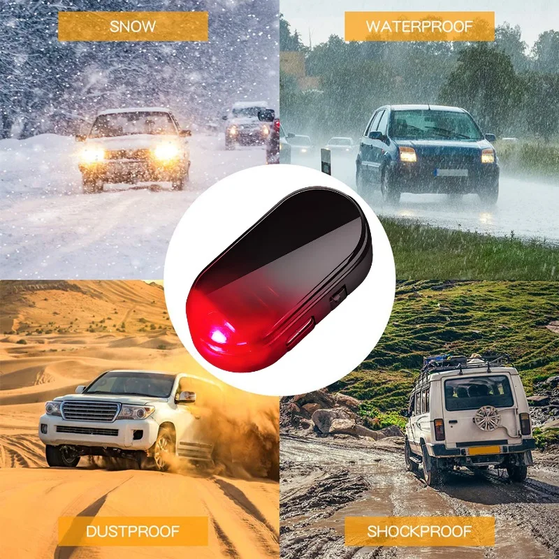 Auto Gefälschte Sicherheit Licht Solar Powered Universal Warnung LED – Bild 6
