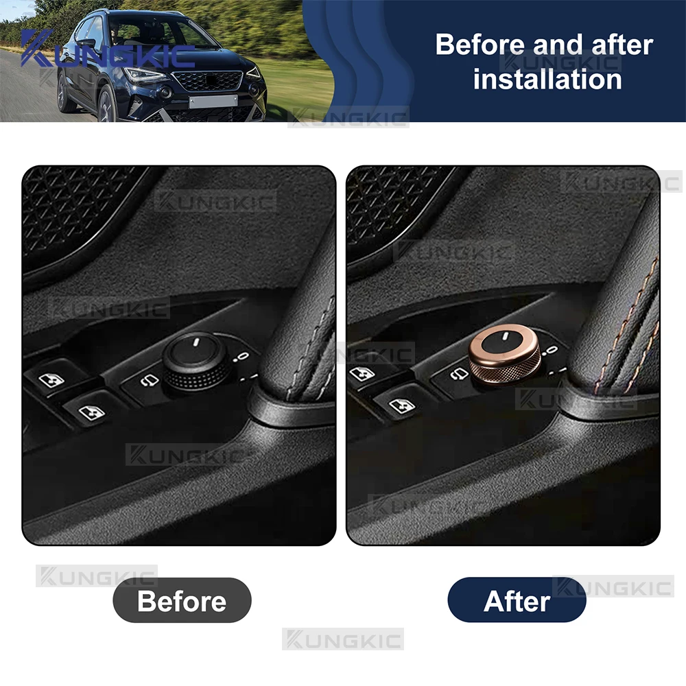 Auto Rückspiegel Fenster Metall Knopf Für Seat – Bild 3