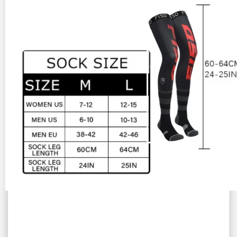 Motorrad-Kompressions-Kniebandage, Enduro-Socke, Motocross-Kniesocken – Bild 6