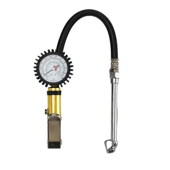 Reifenfüller mit Manometer, tragbare Luftpumpe für Auto, LKW, SUV, robuster Schlauch, gut ablesbares