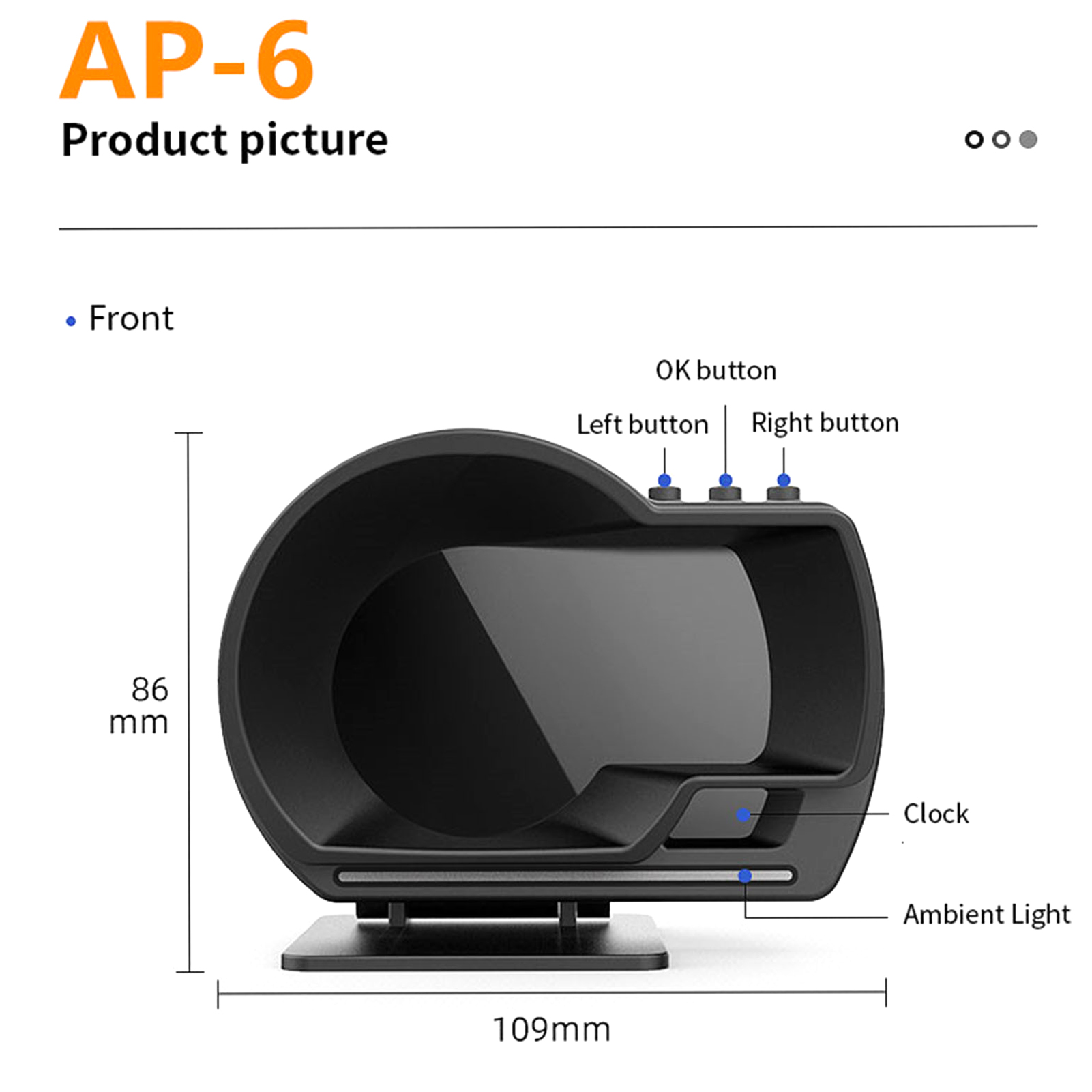 Auto-Head-Up-Display, Messgerät, hochauflösender Tachometer, Auto-Diagnosetool, OBDII + GPS, intelligente