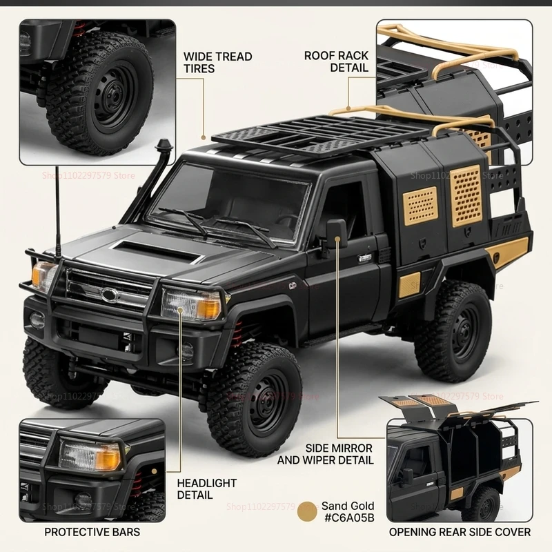 1:12 MN Modell MN82S RC Offroad-Truck 2.4G RTR-Version 4WD All-Terrain – Bild 5