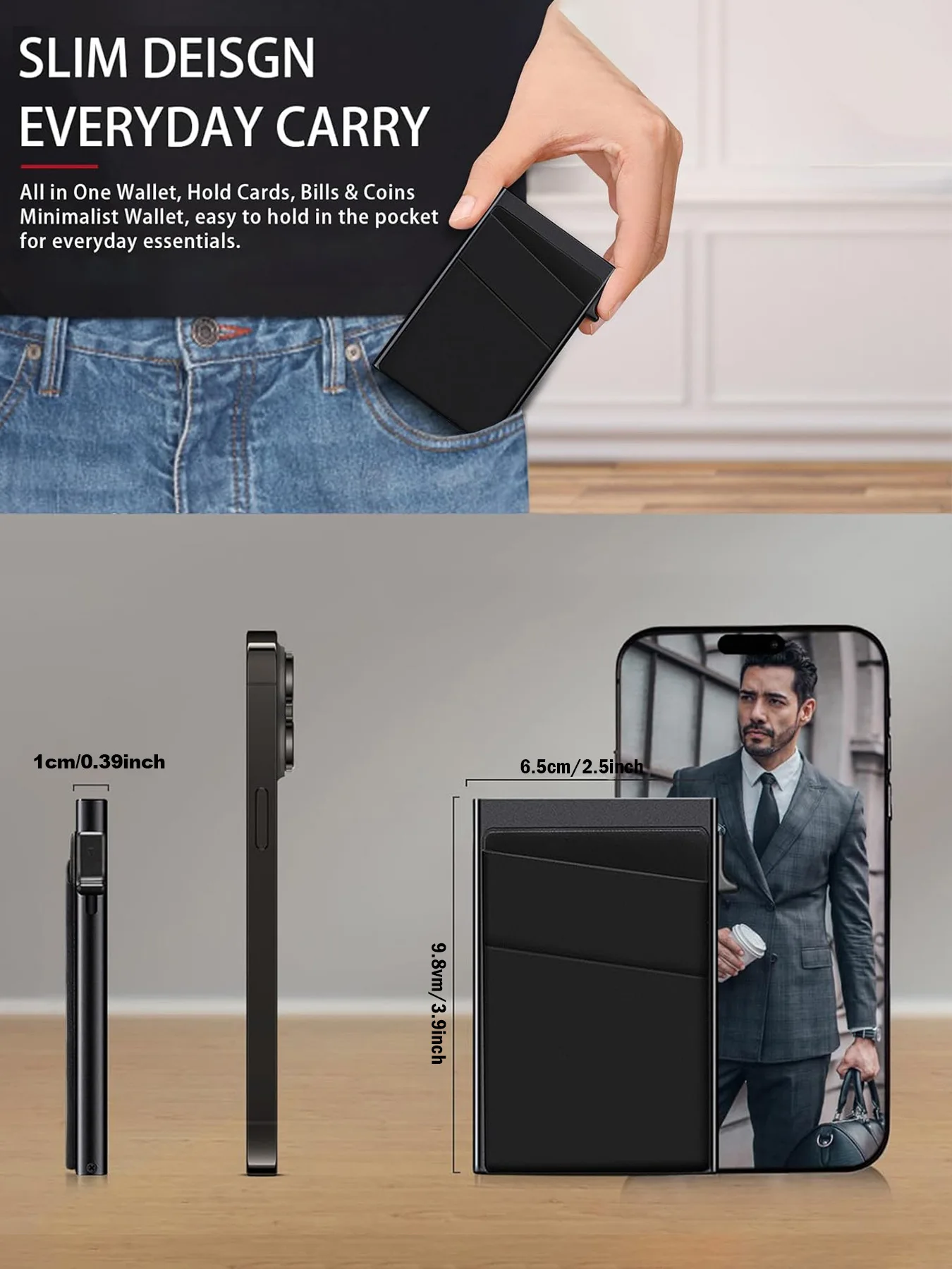 Anti-Diebstahl-Kartenschutz, Kartenhalter, minimalistische Smart – Bild 2