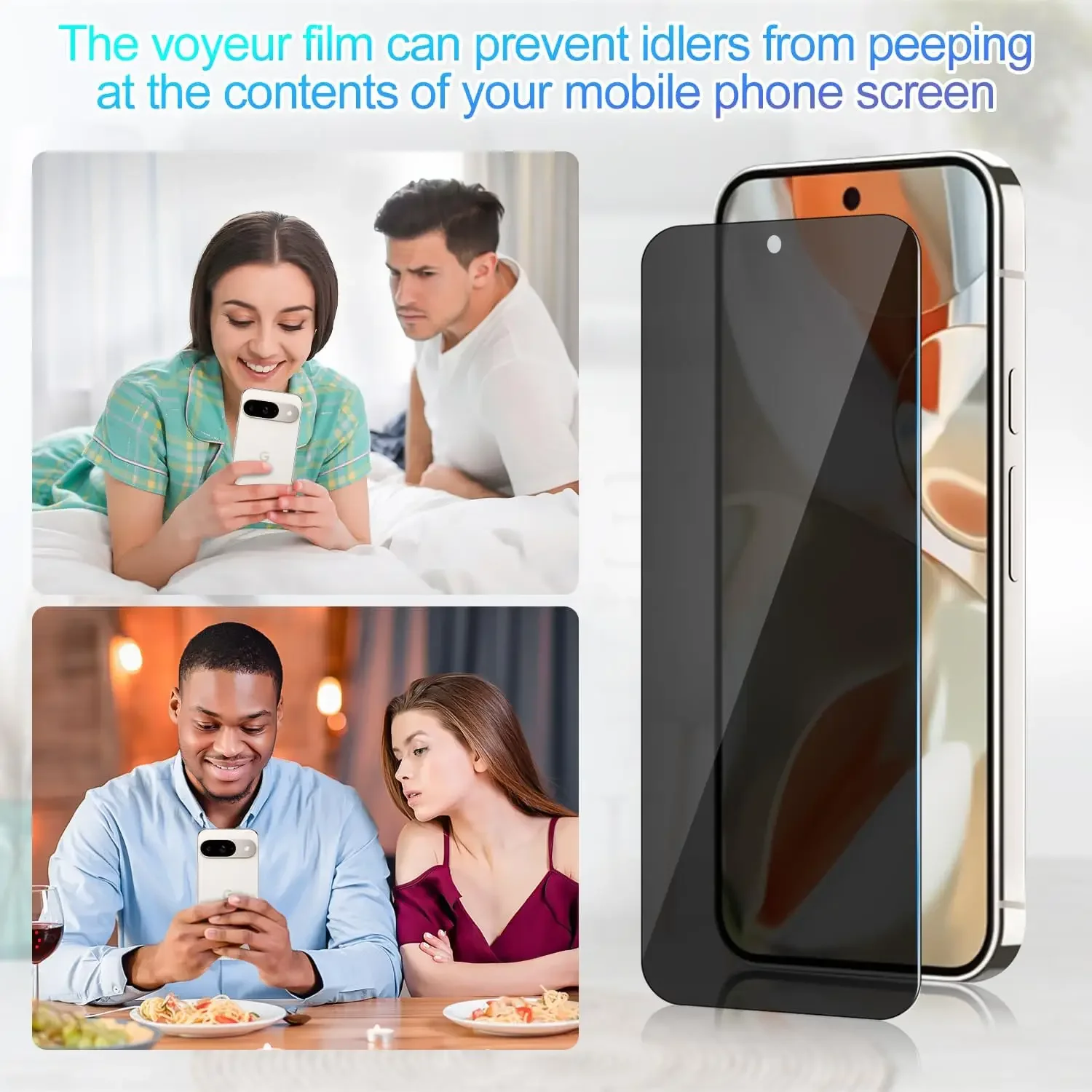 9H Sichtschutz aus gehärtetem Glas für Google Pixel 10 9 8 7 6 5 Pro – Bild 2