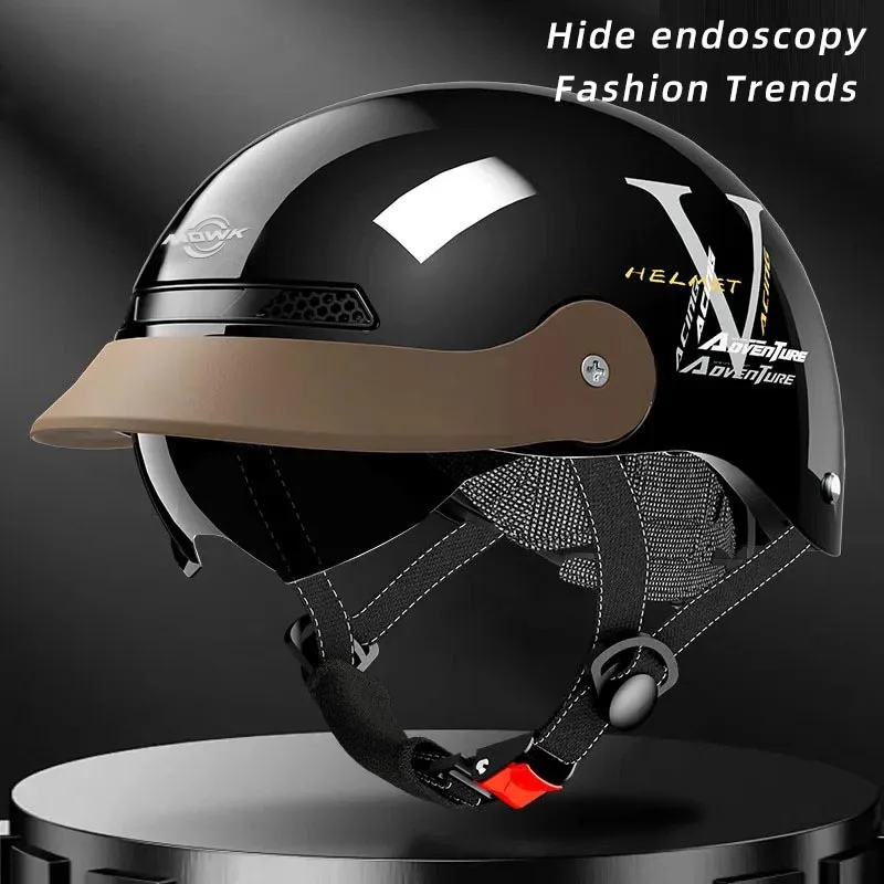 MOWK Motorrad Vintage Halbhelm Sommer Atmungsaktive Männer Frauen – Bild 2