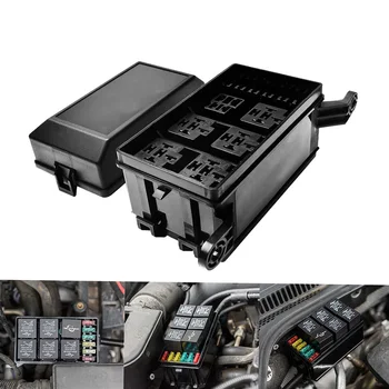 12-Slot Relaisbox 6 Relais 6 ATC/ATO Standard Sicherungshalter Block mit 41 Metallstiften Universal